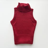 Ralph Lauren red high neck knit vest