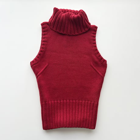 Ralph Lauren red high neck knit vest