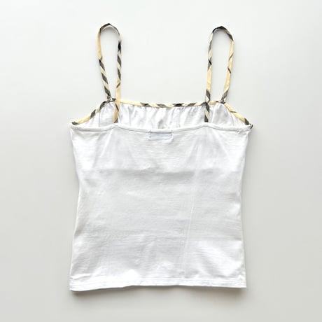 Burberry plaid piping camisole