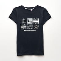 MARY QUANT black printed T-shirts