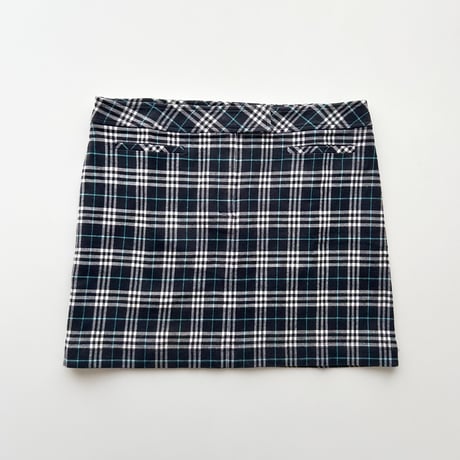 Burberry navy plaid mini skirt