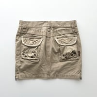 HYSTERIC GLAMOUR khaki zip mini skirt