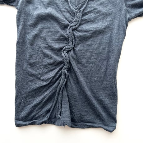 Chloe navy twist designed tops
