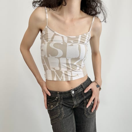 ARMANI beige logo camisole