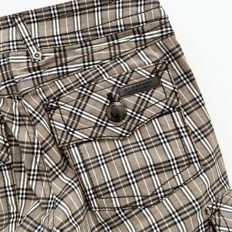Burberry brown plaid cargo pants