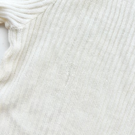 courreges white logo rib knit