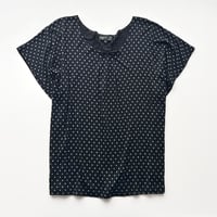 agnes b. black×blue dot tunic T-shirts