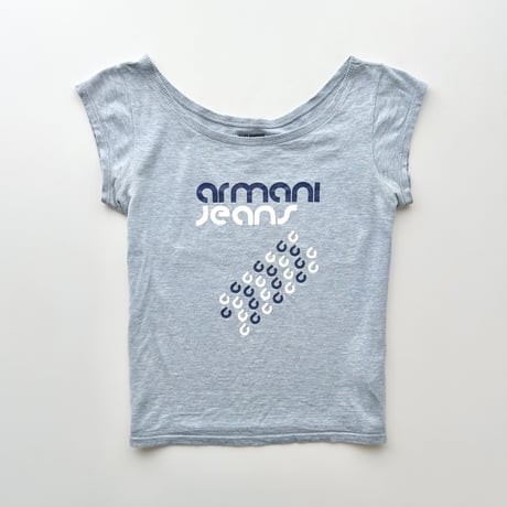 ARMANI pale blue logo T-shirts
