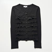 SONIA RYKIEL black frill cardigan