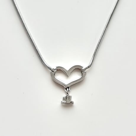 courreges heart logo necklace