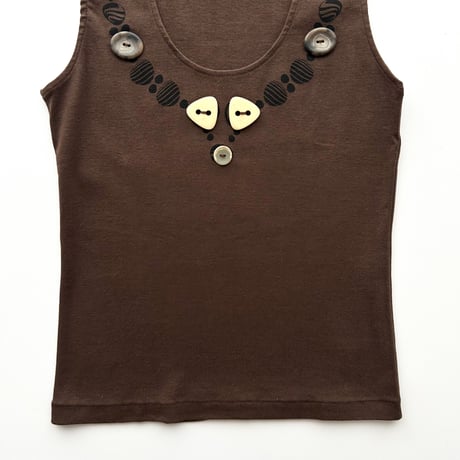 made in Italy / button designed tank top