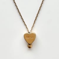 DKNY logo heart chain necklace