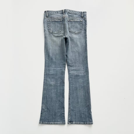 light blue denim low-rise pants
