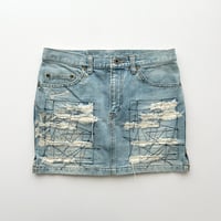 HYSTERICS embroidery denim mini skirt