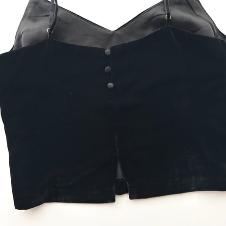 black velour camisole