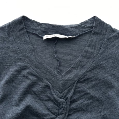 Chloe navy twist designed tops