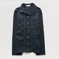 black lace piping shirt