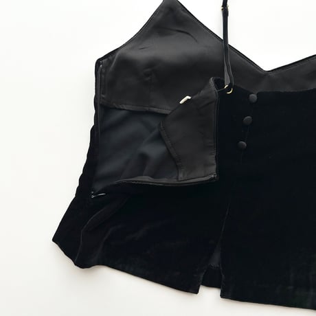 black velour camisole