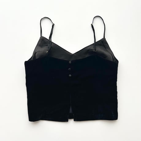 black velour camisole