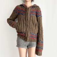DIESEL cable knit full zip hoodie