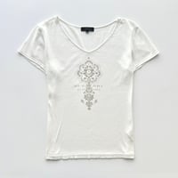 Burberry white logo printed T-shirts