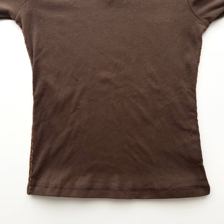 brown embroidery long sleeves