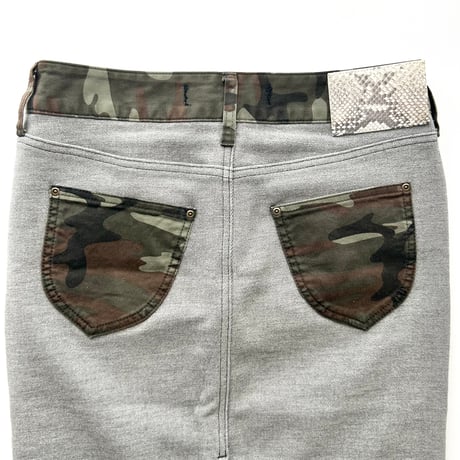 camouflage designed tight skirt