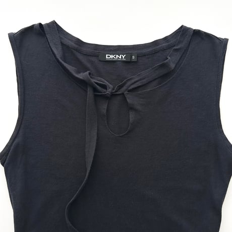 DKNY dark navy neck designed tank top
