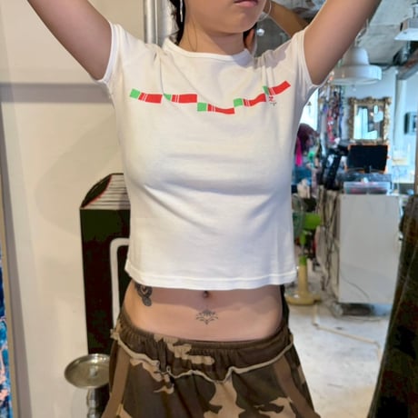 courreges white logo designed tops