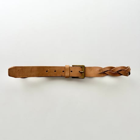 brown leather twist belt
