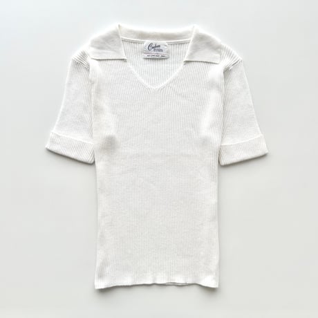 made in Italy / white knit shirt