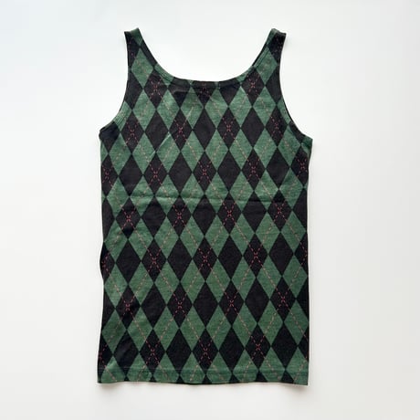 green argyle tank top