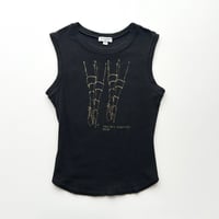 JILL STUART black printed tank top