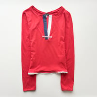 ARMANI red logo skipper tops