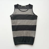 gray striped knit vest