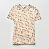 CELINE beige logo printed T-shirts