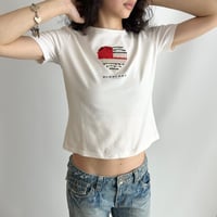 Burberry sequins heart logo T-shirts