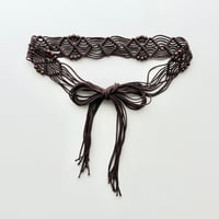 brown beads string belt