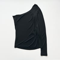 DIESEL black one shoulder tops