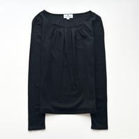 courreges black gathered tops