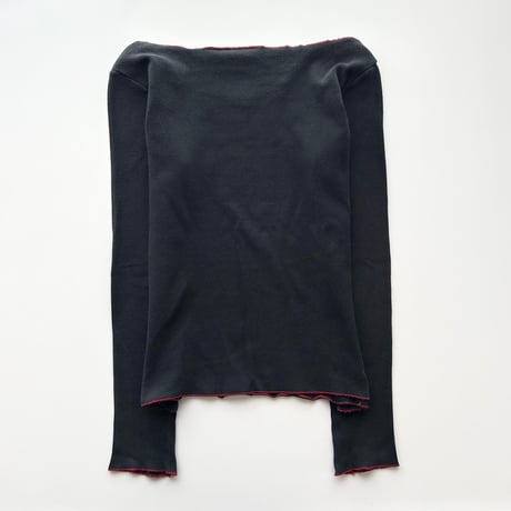 DKNY black logo printed rib tops
