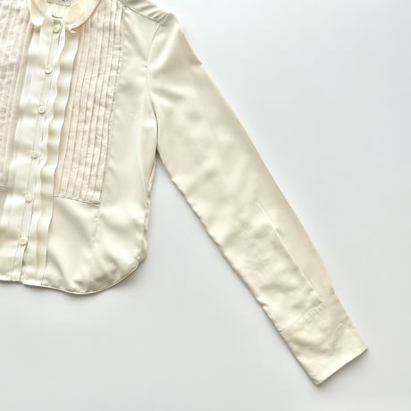 ivory pleats blouse shirt