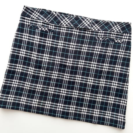 Burberry navy plaid mini skirt