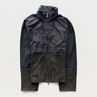 MaxMara gray 2way dual zip nylon jacket