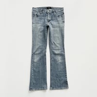 light blue denim low-rise pants