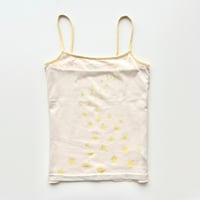 yellow printed mesh camisole