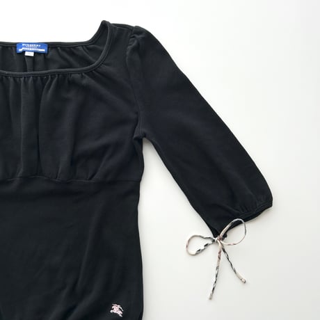Burberry black plaid ribbon tunic