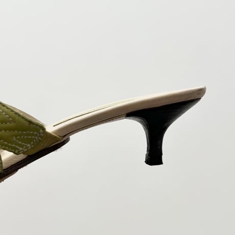 green leather designed mule 23.5cm