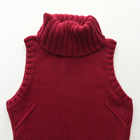 Ralph Lauren red high neck knit vest