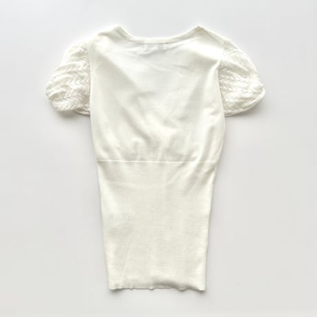 ivory cache-coeur knit tops